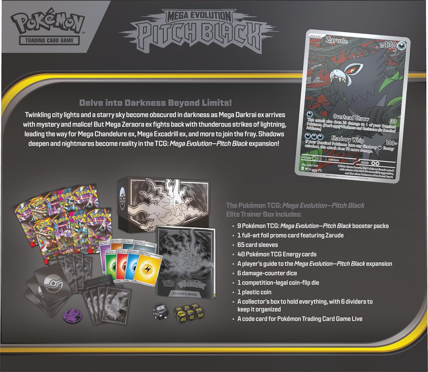 Pokémon TCG: Mega Evolution—Pitch Black Elite Trainer Box