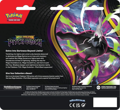 Pokemon TCG: Mega Evolution - Pitch Black 3 Booster Pack Blister